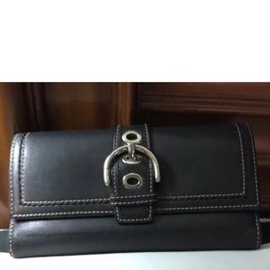 Black leather COACH wallet